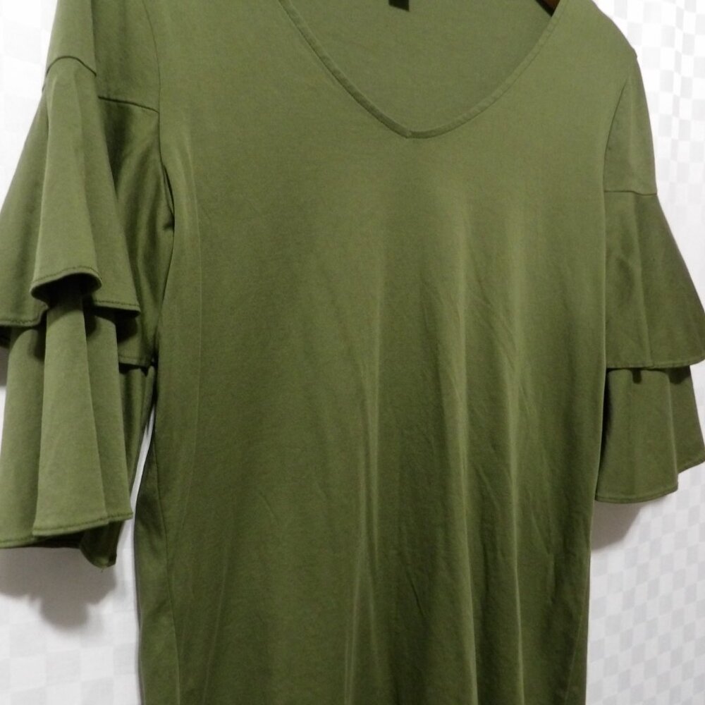 ANN TAYLOR Ruffly Sleeve Blouse | M - Picture 2 of 5